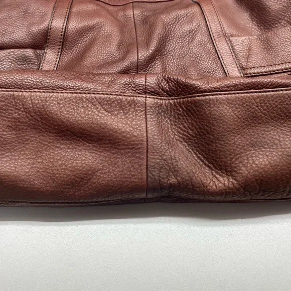 EUC B. Makowsky Leather Brown Sloughy Shoulder Bag - Picture 15 of 16